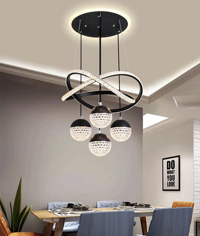 Modern LED Dining Room Chandelier - Elegant Indoor Lighting for Living Room, Bedroom, and Kitchen