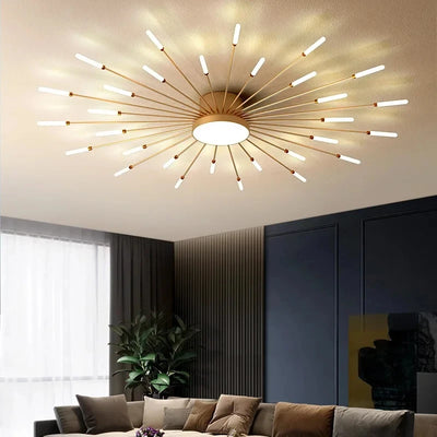 Modern Designer LED Ceiling Lamp – Creative Fireworks Art Lighting for Home Interiors