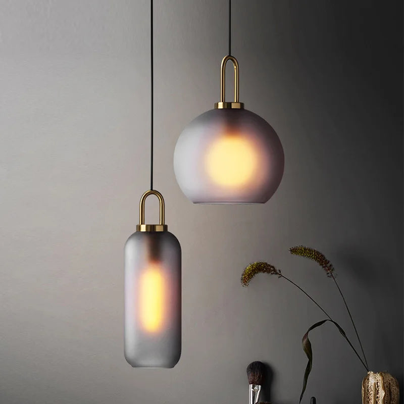 Warm Glow Pendant: Nordic Glass Ball Light for Elegant Ambiance