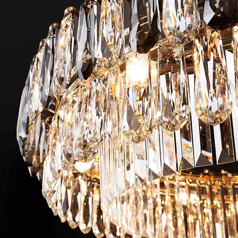 High Quality Crystal Chandeliers Gold Luxury Lighting Dining Room Living Room Bedroom Kitchen Island Lights Indoor Hanging Light