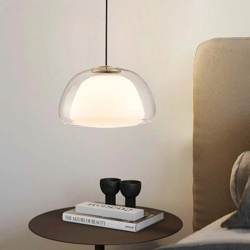 Modern Danish Charm: Dimmable LED Chandelier in Cream & Aluminum for Any Room