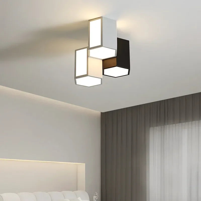 Modern LED Cylinder Ceiling Light: Spotlight for Living Room, Aisle - Minimalist Triangle Decor