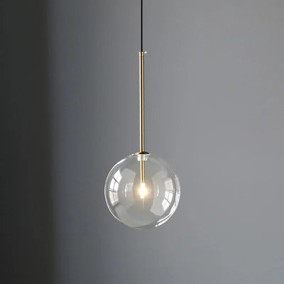 Nordic Clear Glass Ball Pendant Chandeliers: Dining Room, Bedroom, Kitchen Decor, Bedside, Bar Hanging Lamp Fixture