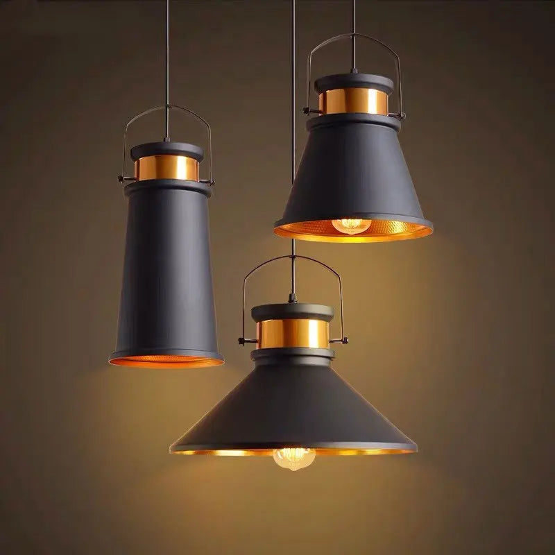 Vintage Retro Pendant Lamp - Industrial Style Single Head Pot Lid Pendant Light for Bars, Coffee Shops, and Restaurants