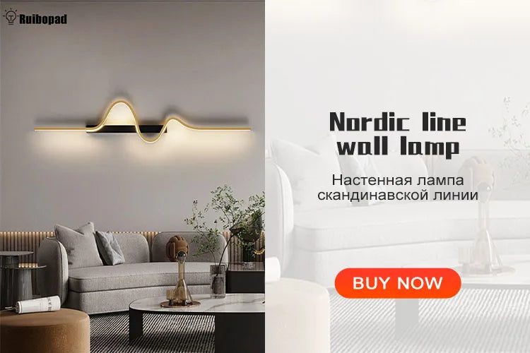 Modern LED Bedside Wall Lamp for Living Room, Bedroom, Stairs, TV Background - Minimalist Interior Wall Light