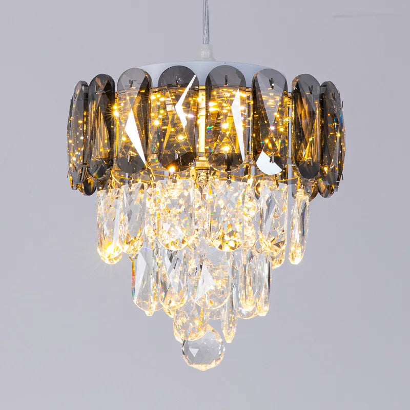 Modern Crystal Chandelier LED Bedside Lamp for Creative Interior Lighting