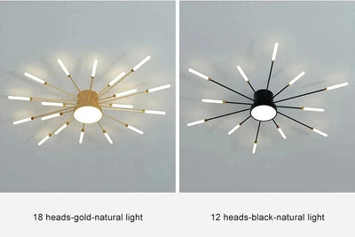 Modern Designer LED Ceiling Lamp – Creative Fireworks Art Lighting for Home Interiors