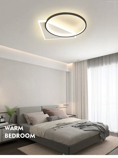 Modern Round LED Ceiling Light Decoration for Bedroom, Study, and Living Room