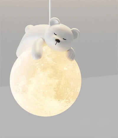 Nordic Little Cute Rabbit LED Pendant Lamp for Dining Rooms, Children's Bedrooms, and Bedside Spaces