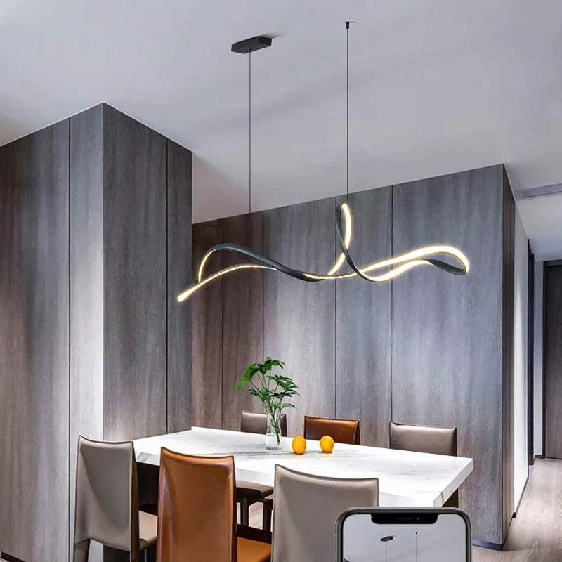 Modern Minimalist LED Pendant Lights - Designer Chandeliers for Living and Dining Spaces