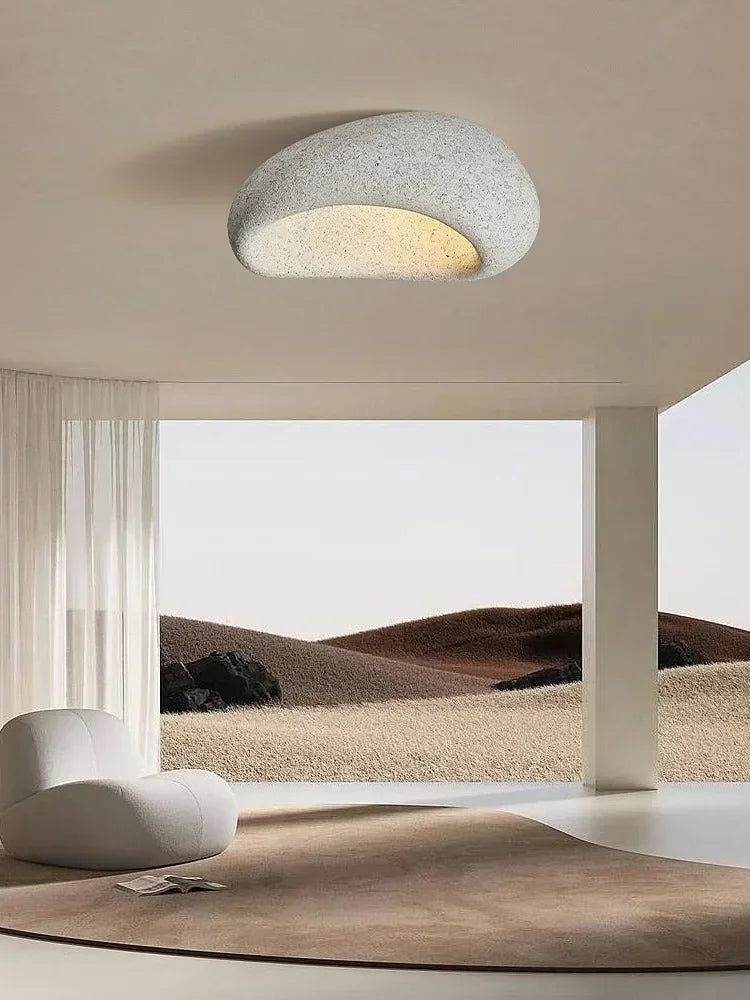 Nordic Minimalist Wabi Sabi LED Ceiling Lamp - Cream Style Chandelier for Bedroom, Living Room, and More