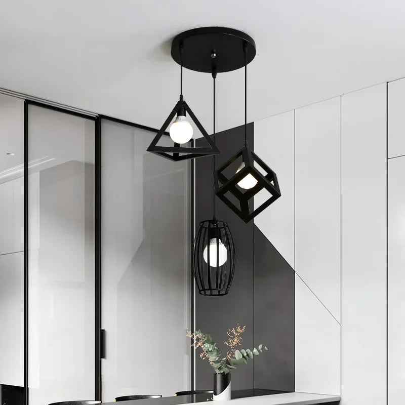 Sleek Modern Pendant Light: Minimalist LED Chandelier for Indoor Dining, Living Room, Bedroom, Bar Counter