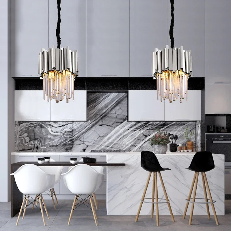 Medieval Retro Orange Pendant Lamp - LED Chandelier Lighting for Kitchen and Dining Area