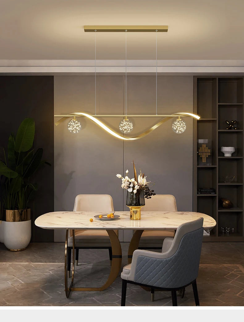 Modern Minimalist LED Pendant Lamps for Dining Room & Kitchen