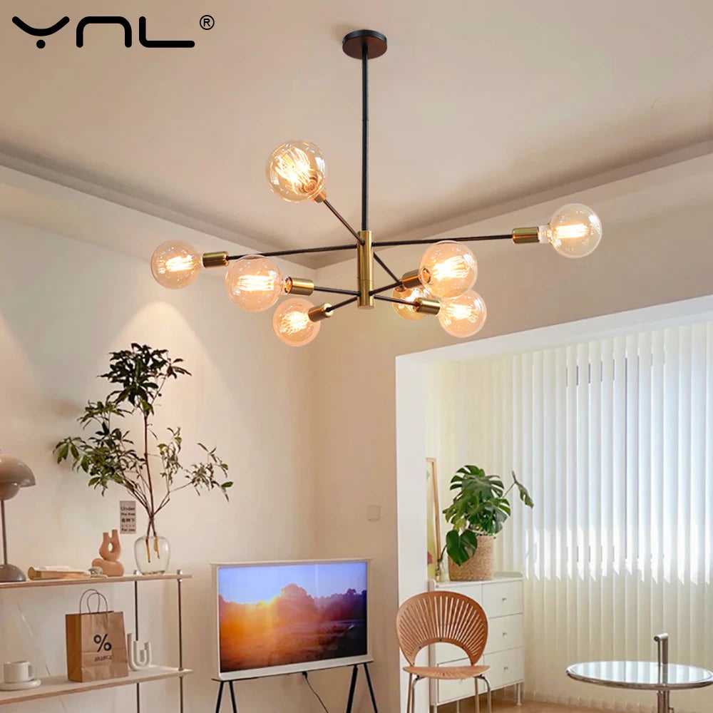 Modern Nordic LED Ceiling Chandelier - Stylish Lighting for Living and Dining Rooms