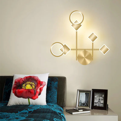 Modern LED Wall Lamp Bedside Sconce for Living Room Bedroom Background Aisle Entrance Stairs Patio