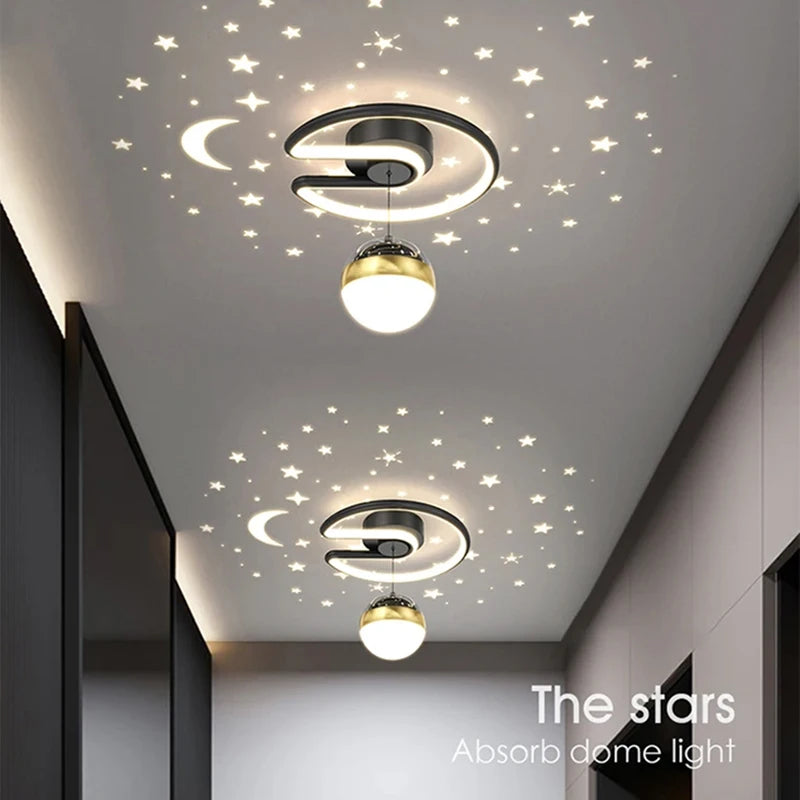 Starry Night Sky: Nordic LED Ceiling Light with Projection (Multiple Colors)