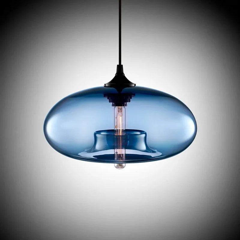 Nordic Creative Loft Glass Pendant Lamps - Industrial Elegance for Kitchen and Restaurant