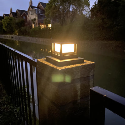 Solar-Powered Waterproof LED Fence Lamp – Stylish Outdoor Lighting Solution