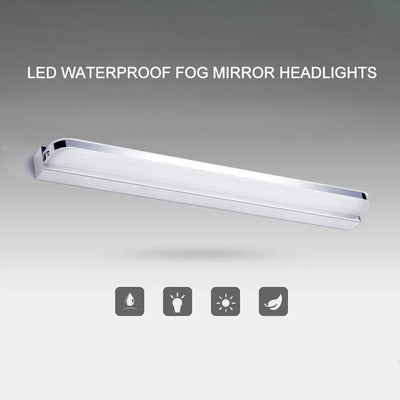 Modern LED Bathroom Mirror Wall Lamp - 9W/12W Stainless Steel Vanity Light Fixture