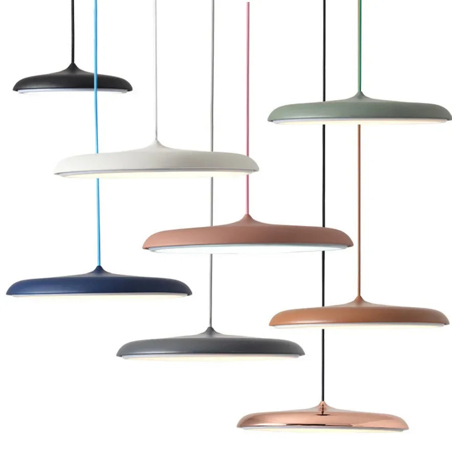 Modern LED Pendant Lamp: Artistic Metal Iron Suspension UFO Design Perfect for Living Room Nordic Hanging Fixture