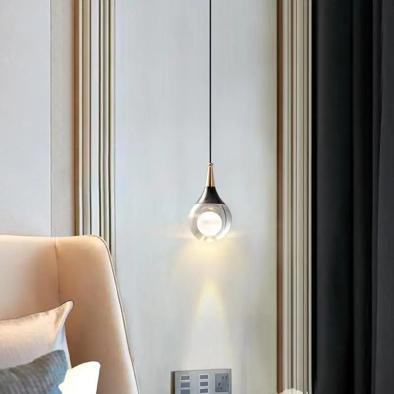 Elegant Nordic Crystal LED Pendant Light - Luxurious Chandelier for Bedroom, Living Room, and More