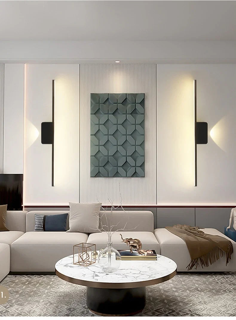 Modern Minimalist LED Wall Lamp - Dimmable Bedroom & Living Room Sconce