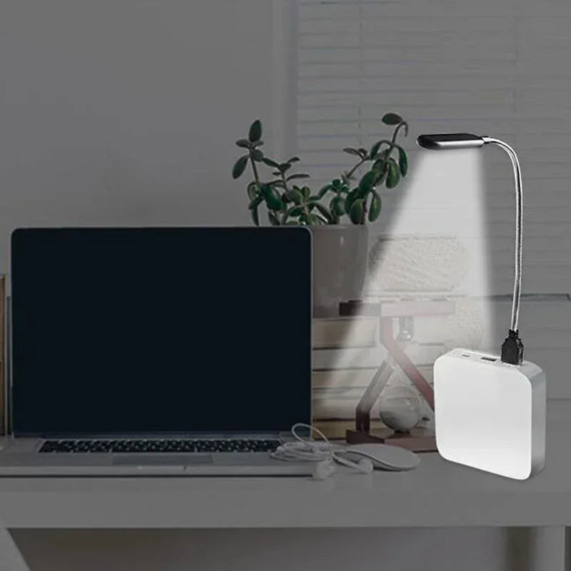 Notebooks And Led Portable USB LED Mini Book Light - Flexible 6 LEDs for Power Bank, Lap ...
