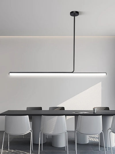 New Simple and Modern Nordic LED Long Strip Pendant Light - Dining Room, Study, and Home Bar Table Lamp