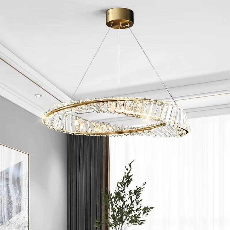 Modern Round Crystal Chandelier - Ceiling Pendant Lights for Indoor Lighting Fixture