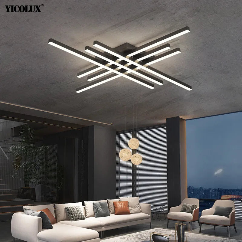 Simple Dimmable Modern LED Chandelier Lights for Living, Dining Room, Bedroom, Villa, Apartment, Hall, Kitchen