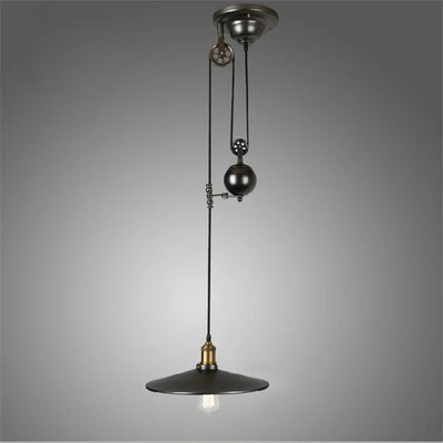 Vintage Industrial Retro Iron Pulley Pendant Light