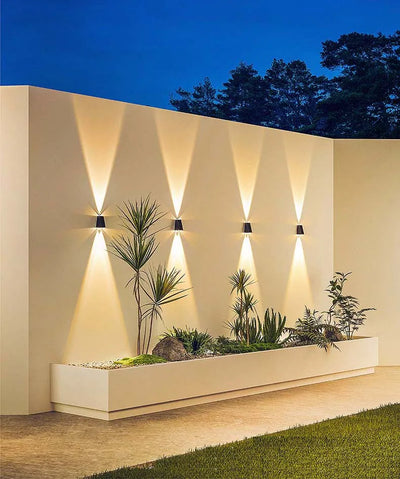 Solar Outdoor Wall Washer Sconce – LED Facade Lamp