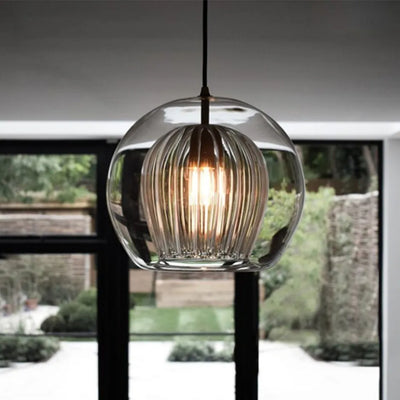 Modern Simple Glass Pendant Lamp for Dining Room: Creative Industrial Style for Kitchen, Bar, Coffee Shop, Bedroom