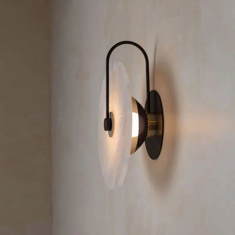 Modern Art Stone LED Wall Lamp for Bedroom, Study, and Living Spaces