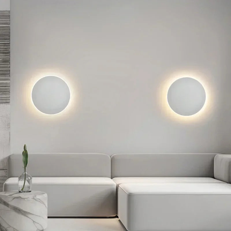 Modern LED Round Wall Lamps with Touch Switch – Minimalist Style for Interior Spaces