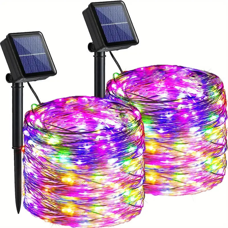 Solar Fairy String Lights Waterproof Copper Wire Garden Lights with 8 Modes for Patio, Yard, and Christmas Decoration