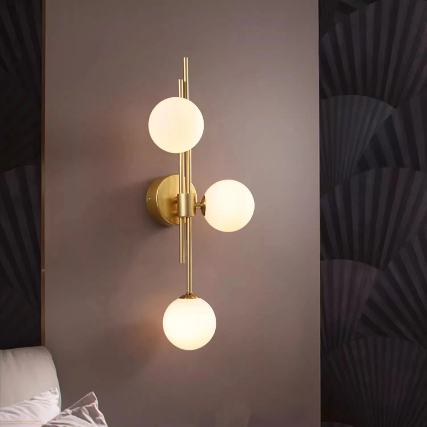 Modern LED Glass Ball Wall Lamp - Sleek Illumination for Living Room and Study