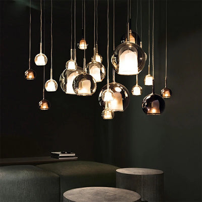 Nordic Glass Lampshade Pendant Lights - Luxurious Chandeliers for Bedroom, Kitchen, and Living Room