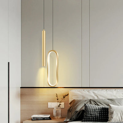 Nordic LED Pendant Light - Stylish Hanging Lamp for Interior Lighting, Black or Gold Lampshade Options