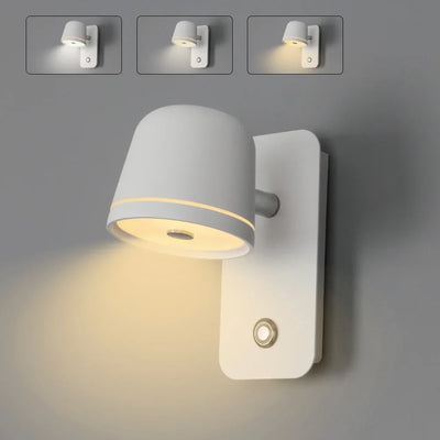 Modern LED Dimmable Wall Lamp with 3-CCT and Brightness Adjustment - Perfect for Bedside and Living Room