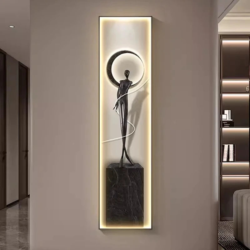 Modern Luxury Entrance Decoration Painting LED Wall Lamp - Artistic Illumination for Enhanced Ambiance