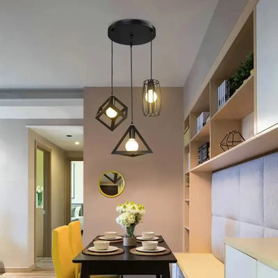 Iron Chandelier LED Pendant Light: Perfect for Dining Rooms, Living Rooms, Restaurants, Coffee Bars, Counters