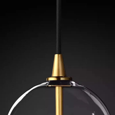 Minimalist LED Glass Pendant Light - Contemporary Single Head Hanging Lamp for Restaurant, Bar, Café, and Study