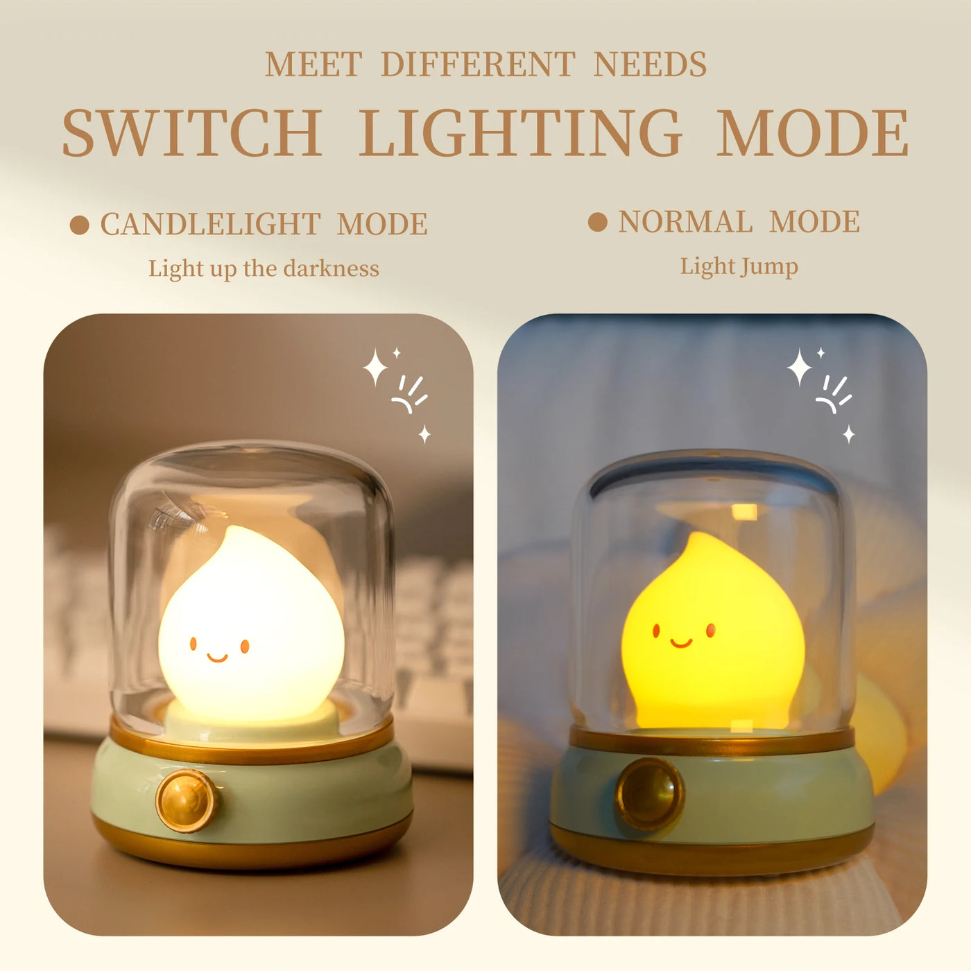 Creative USB Rechargeable Portable Cartoon Table Lamp for Home Decor, Coffee Bar, Hotel Bedroom