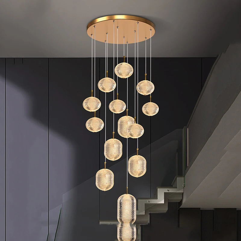 Modern LED Pendant Light Lamps for Staircase Chandeliers