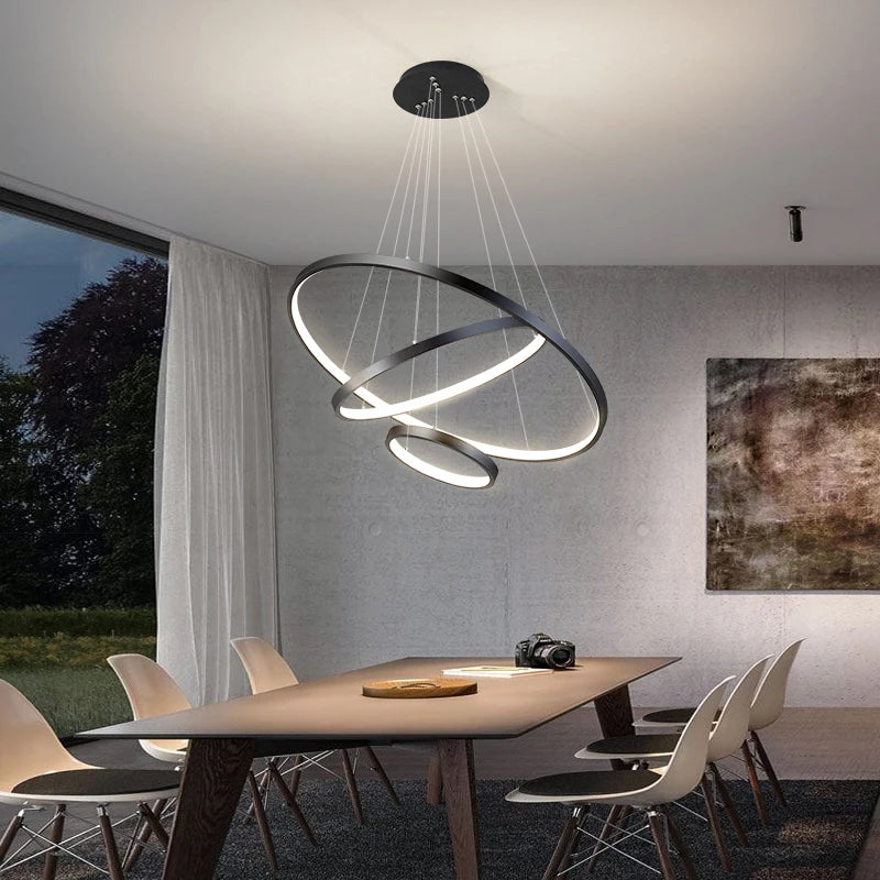 Modern LED Ceiling Chandelier – Stylish Lighting for Villa Living Rooms, Bedrooms, and Dining Areas