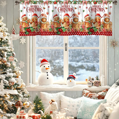 Christmas Short Curtains and Valances for Home Décor 2025–2026 Xmas Kitchen and Bedroom Window Decorations