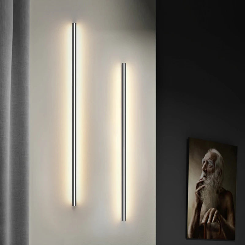 Contemporary LED Wall Lights with Dimming Switch - Various Sizes and Finishes