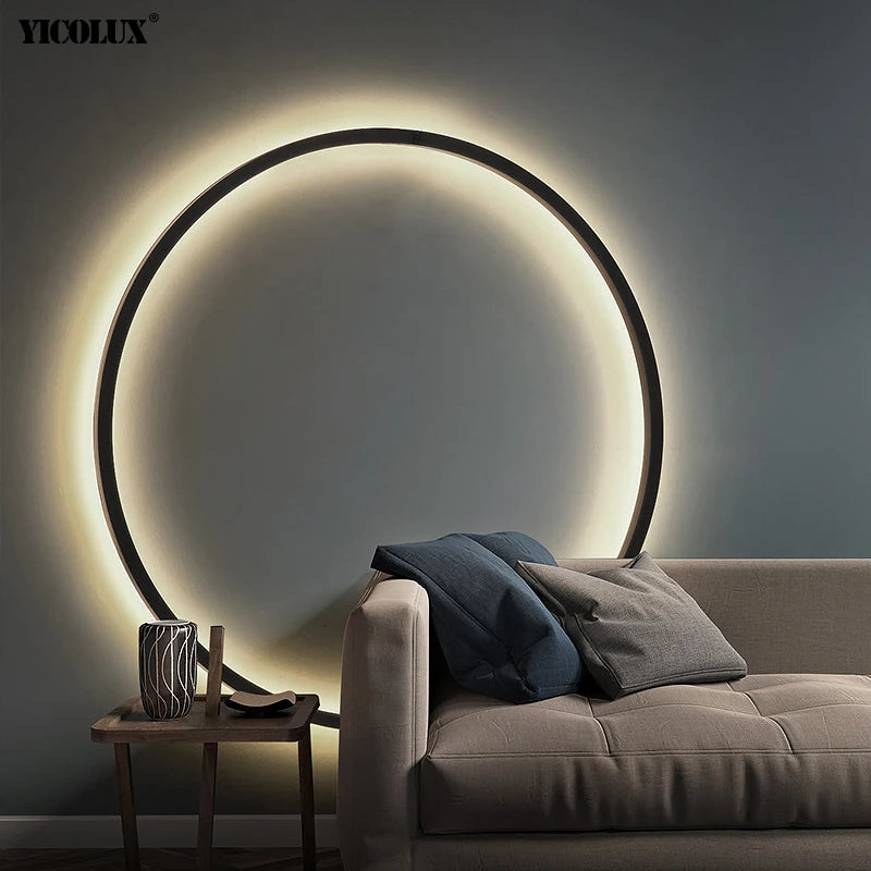 Modern Circle Background Decoration Lamp – LED Wall Light